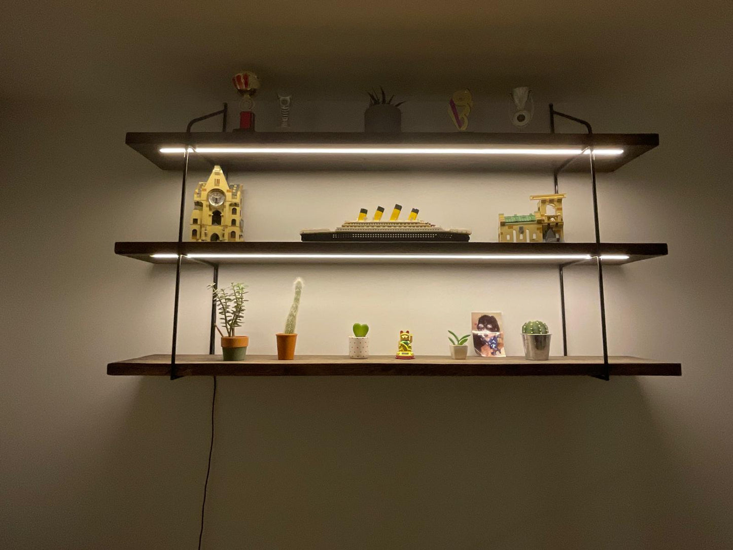 3 level shelf led lights